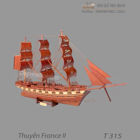 Mô hình thuyền buồm phong thủy thuyền france II