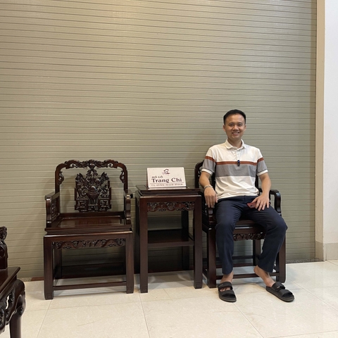 Bộ Bàn Trà 3 Món Hàng Dày Dặn Gỗ Gụ 1