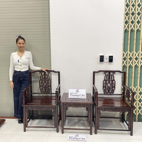 Bộ Ghế Uống Trà 3 Món Thanh Thoát Nhỏ Gọn