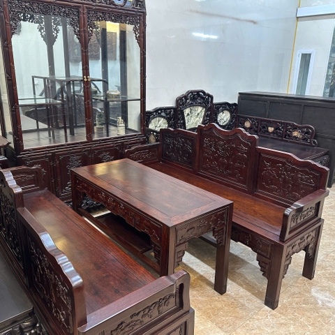 Bộ Trường Kỷ Tam Sơn Cổ Đồ Gỗ Lim