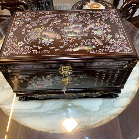 Tráp Khảm Bốn Mùa Đựng Trang Sức Bánh Kẹo 1