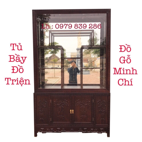 Tủ Bày Đồ Chạm Triện 1