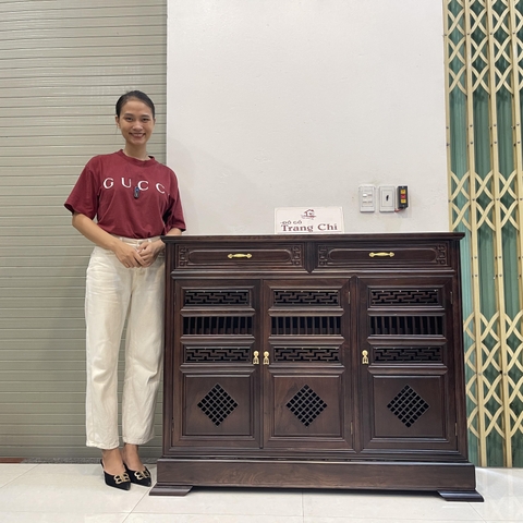 Tủ Đựng Giày Dép Gỗ Hương Đá 1