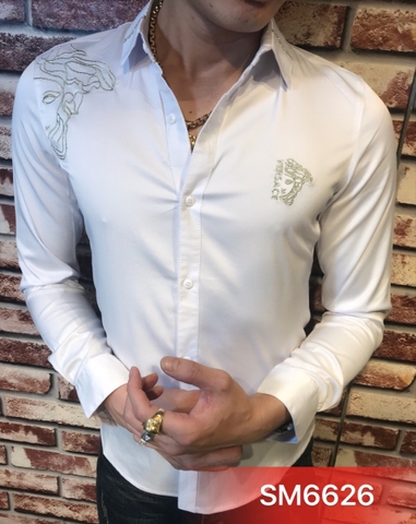 áo sơ mi nam thêu versace SM6626