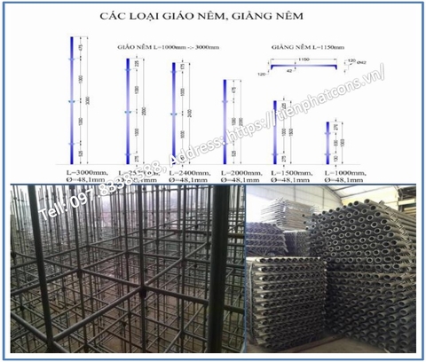 Bản vẽ các loại giáo nêm