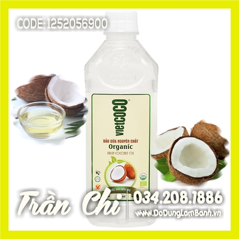 Dầu Dừa nguyên chất Organic VIETCOCO - Chai 500ML (4/11) (T24)