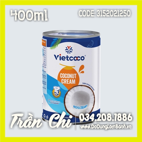 Nước cốt dừa VIETCOCO Xanh - 400ml (20/2/22)