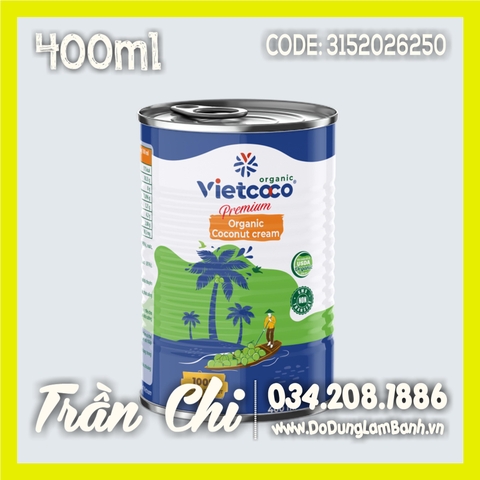 Nước cốt dừa ORGANIC VIETCOCO - 400ml (20/2/22)