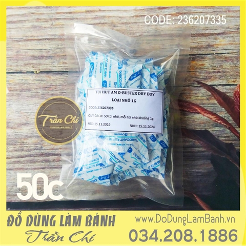 HA50 - Túi hút ẩm O-BUSTER Dry Boy Desiccant NHỎ 1G - Gói 48-50c (28/8)