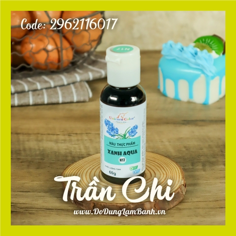 Màu NƯỚC SIRO Unicorn A17 60gr - Màu XANH AQUA