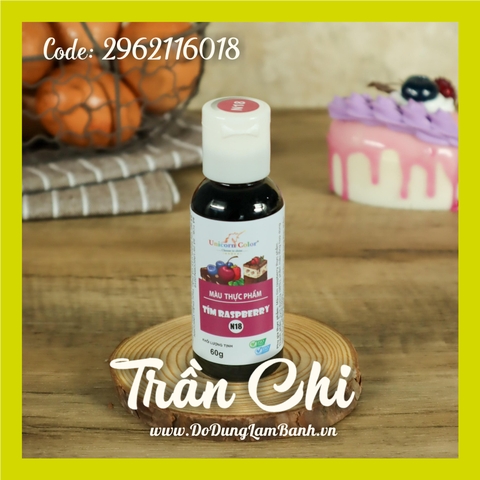 Màu NƯỚC SIRO Unicorn A18 60gr - Màu TÍM RASPBERRY