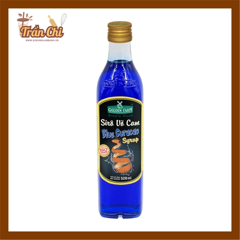 Siro VỎ CAM Blue Curacao GOLDEN FARM - 520ML (24/6)