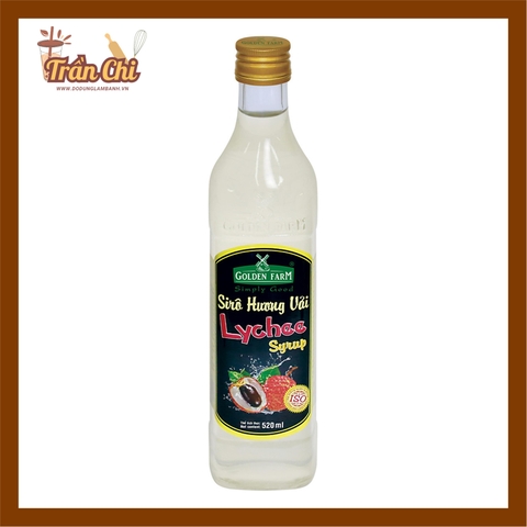 Siro VẢI Lychee GOLDEN FARM - 520ML (24/6)