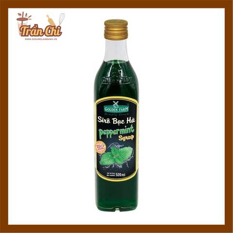 Siro BẠC HÀ Pepper Mint  GOLDEN FARM - 520ML (24/6)