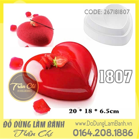 Khuôn silicone trắng tim (1807)