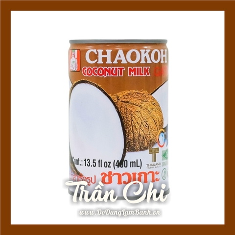 Nước Cốt Dừa LON Thái Lan CHAOKOH - Lon 400ml (28/3) (T24)