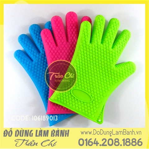 KT1256 - Găng tay lò SILICONE chịu nhiệt 18.5x27.5cm - 1 CÁI (12/6)