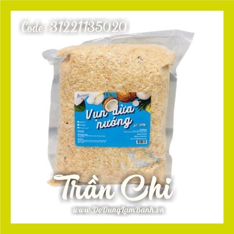 Vụn dừa nướng BẾN TRE size GẠO - Gói 500gr (1/3) (T40)
