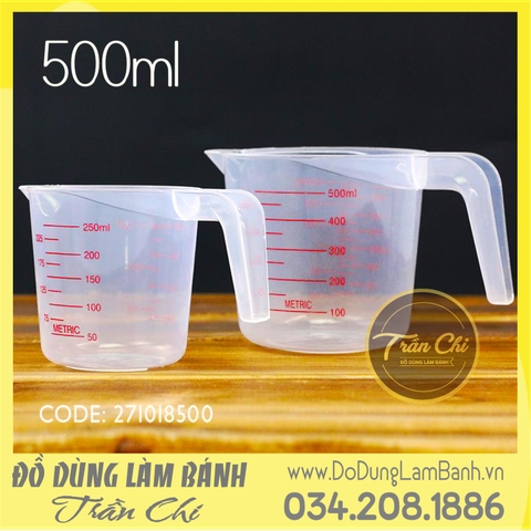 Ca đong nhựa vạch ĐỎ - 500ml