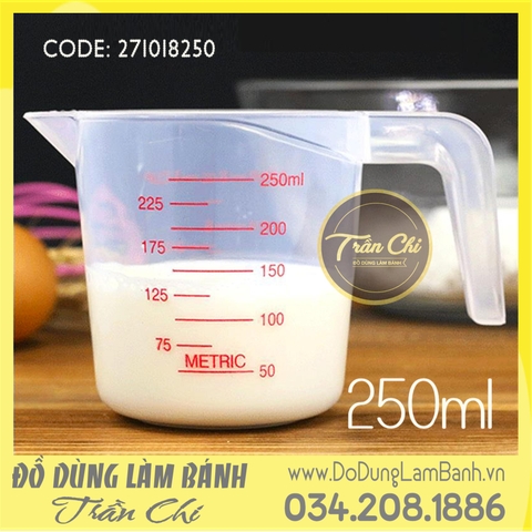 Ca đong nhựa vạch ĐỎ - 250ml