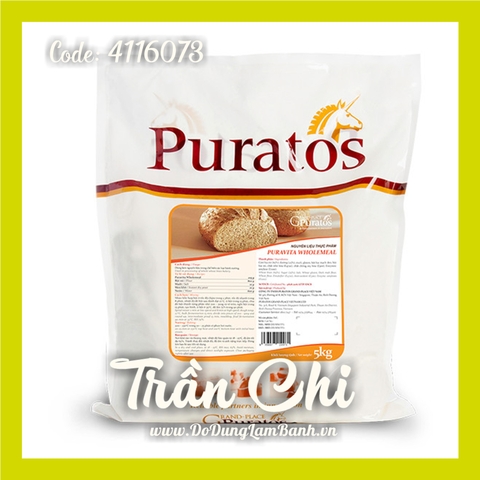 Bột trộn bánh mì dinh dưỡng Puravita Wholemeal_5 kg-IM-EAW-03