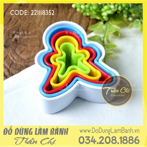 Set cookie cutter NHỰA - Hình NGƯỜI TUYẾT 5C