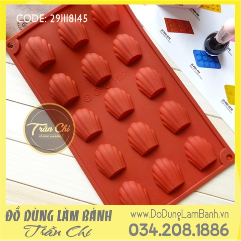 Khuôn silicone vỉ Sò dài 15c