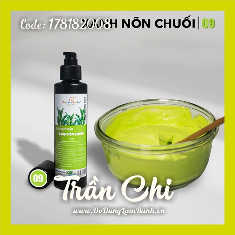 Màu NƯỚC SIRO Unicorn 210gr 09 - Màu XANH NÕN CHUỐI (24/4)