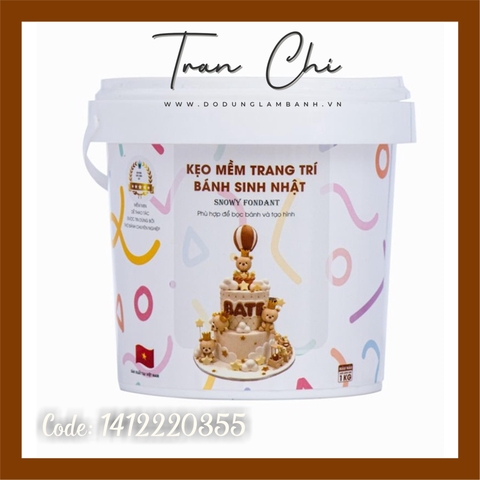 Đường Fondant trộn sẵn SNOWY Nâu - 1KG (14/12)