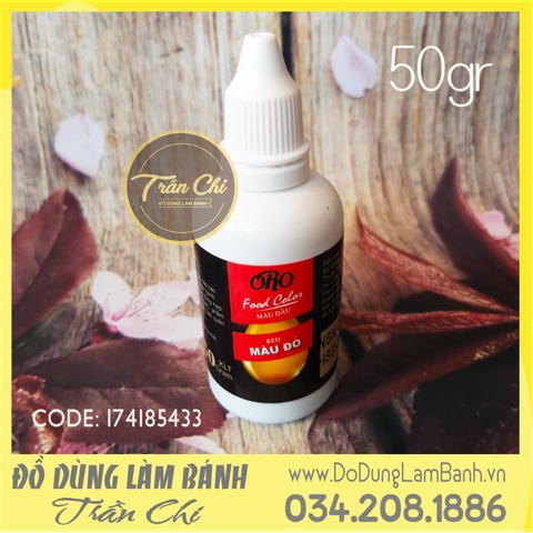 Màu dầu ORO Đỏ RED - Chai 50gr