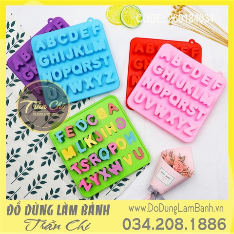 Khuôn silicone vỉ Chữ IN sâu vuông (DÀY)