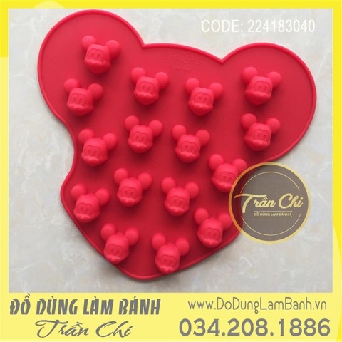 Khuôn silicone vỉ Chuột Mickey 16c nhỏ