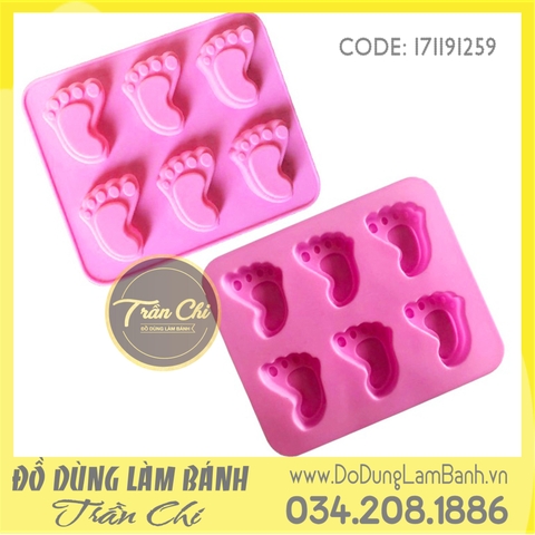 Khuôn silicone vỉ Bàn chân 6c