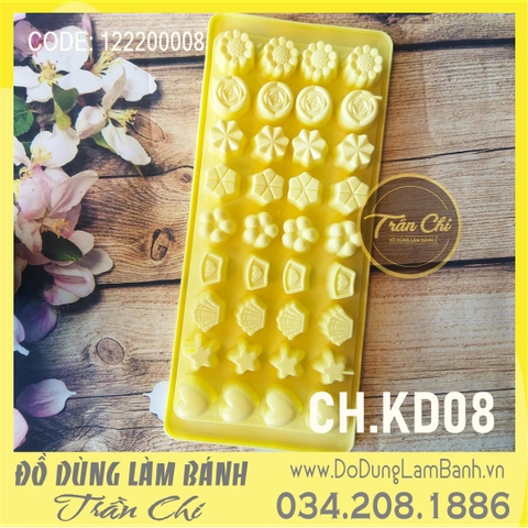 Khuôn nhựa CH - KD08 - 36 viên hoa, sao, sò, tim