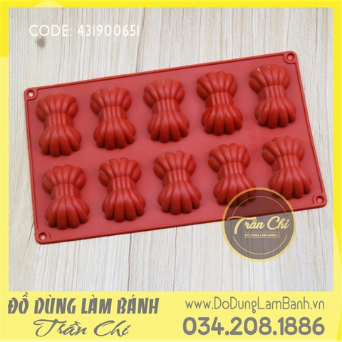 Khuôn silicone vỉ Nơ 10c lớn