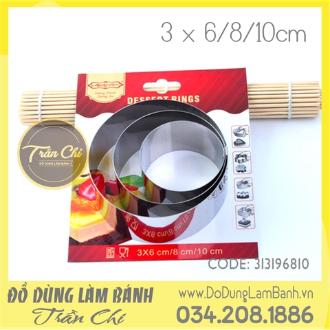 Combo 3 mousse ring nhỏ 6,8,10cm - Hình TRÒN