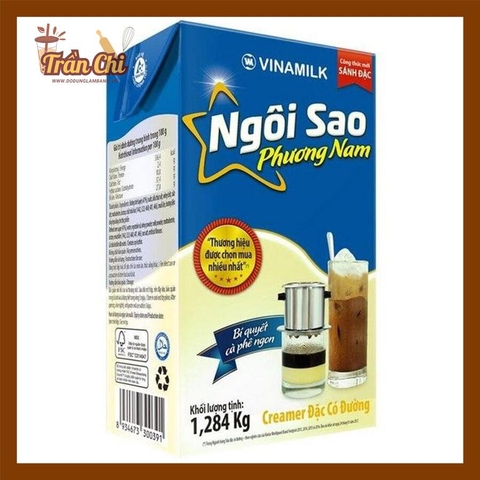 Sữa Creamer Đặc có đường Ngôi sao Phương Nam XANH DƯƠNG - Hộp 1.284KG (7/2)