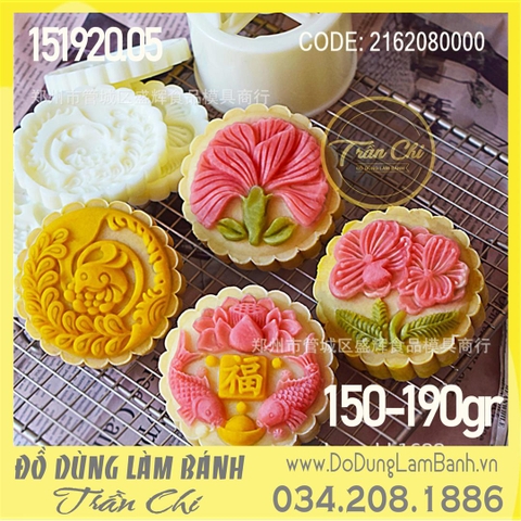 Khuôn TTLX 150-190gr - 04 mặt tròn (Đôi cá THỎI VÀNG, Chim, Cẩm Chướng, Chùm hoa Sakura) (151920.05)