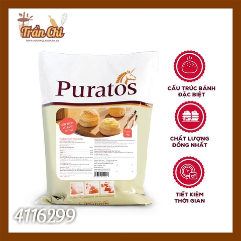 Bột trộn sẵn VỎ bánh SU DAI PURATOS Grand Place (Tegral Chewy Choux Mix (1KG-IM-TEGR-34) - 1KG (1/1)