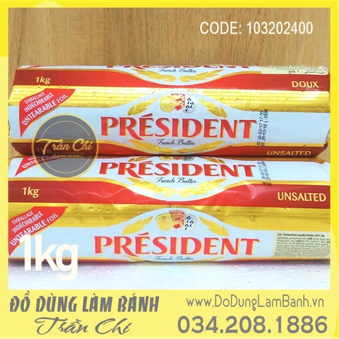 Bơ Lạt CUỘN PRESIDENT - Cuộn 1KG (7/11) (T10)