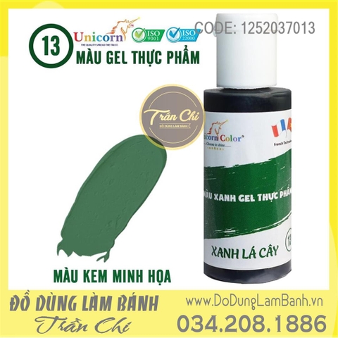 Màu GEL Unicorn D13 - Màu XANH LÁ CÂY - Chai 28gr (28/7)