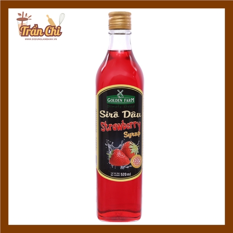 Siro DÂU Strawberry GOLDEN FARM - 520ML (24/6)