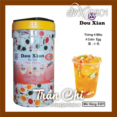 DX-0301 - Thạch TRỨNG 4 màu DOUXIAN - Hủ 2.5KG (1/3)