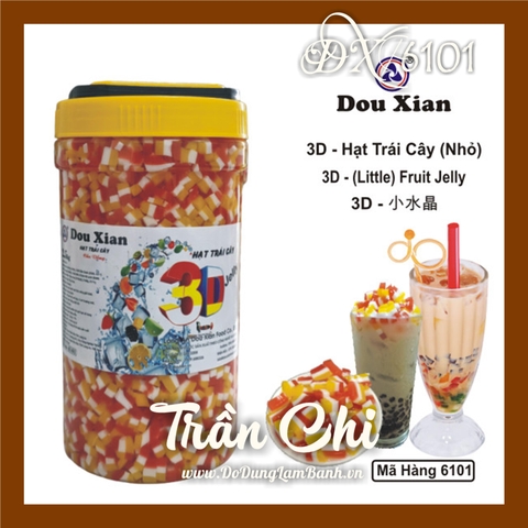 DX-6101 - Thạch 3D JELLY Hạt TRÁI CÂY Nhỏ DOUXIAN - Hủ 2.5KG (1/3)