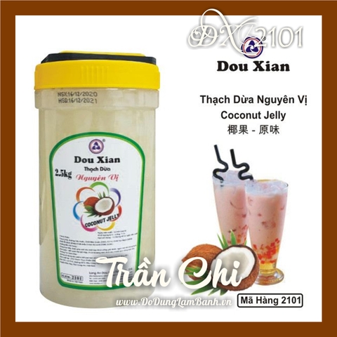 DX-2101 - Thạch DỪA NGUYÊN VỊ 1 màu DOUXIAN - Hủ 2.5KG (20/10)