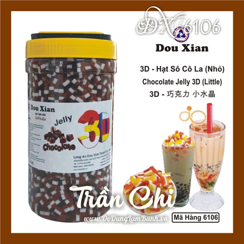 DX-6106 - Thạch 3D JELLY Hạt SOCOLA Nhỏ DOUXIAN - Hủ 2.5KG (20/10)