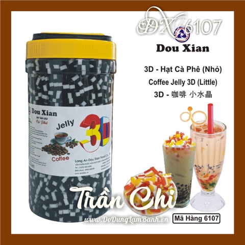 DX-6107 - Thạch 3D JELLY Hạt CAFE Nhỏ DOUXIAN - Hủ 2.5KG (20/10)