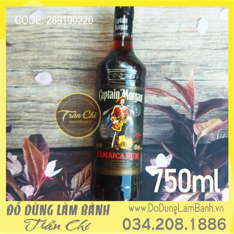 Rượu Dark Rum CAPTAIN MORGAN - 750ML (6/6)