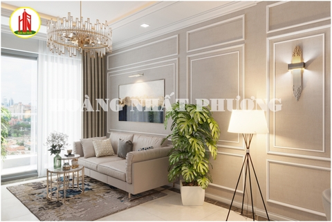 THIẾT KẾ NỘI THẤT CĂN HỘ SAIGON SOUTH RESIDENCES (A12A.10) 77M2 TÂN CỔ ĐIỂN