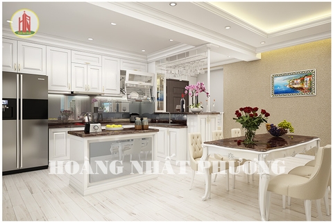 THIẾT KẾ NỘI THẤT CĂN HỘ SCENIC VALLEY A11.05- 133.4M2 TÂN CỔ ĐIỂN